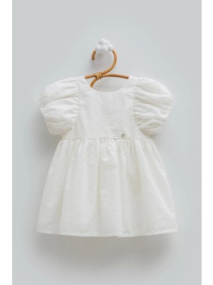 Caramell Nıce Baby Brode Elbise - Ekru - 62-68 cm Ekru