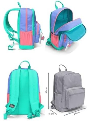 Ecosell Dört Bölmeli Derin Mavi Ortaokul Çantası - Erkek Çocuk