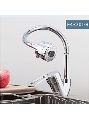 Ecosell Spiral Başlı 2 Fonksiyonlu Hareketli Dönebilen Hortumlu Musluk Ucu Tasarruflu Oynar Başlıklı Krom