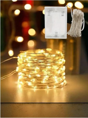 Ecosell LED 2 Metre 20 Lamba Günışığı Yılbaşı Işığı Parti Dekorasyon, Sarı