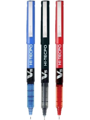 Ecosell Pilot V5 Sıvı Mürekkep Roller Tükenmez Kalem - 1mavi + 1siyah + 1 Kırmızı, (9000014712)