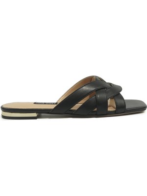 Nine West Etsınar 6fx Siyah Kadın Düz Terlik