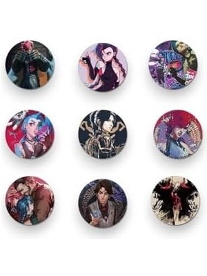 Ecosell Ms Major Selection 9 Adet Arcane Jinx Temalı Rozet 44 Mm, 684984684918564