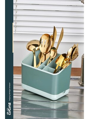 Stile Cucina Pratik Bölmeli Tezgah Üstü Kaşık Çatal Bıçak Kurutmalık