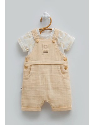 Caramell Free Boy Müslin Salopet  - Bej - 68-74 cm Bej