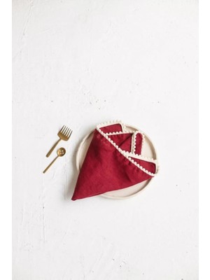 Ecosell Kristal | 6'lı Yılbaşı Temalı Peçete 38 x 38 cm (Kırmızı)