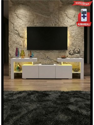 PlatinReyon Burc Ledli Tv Ünitesi 200 cm