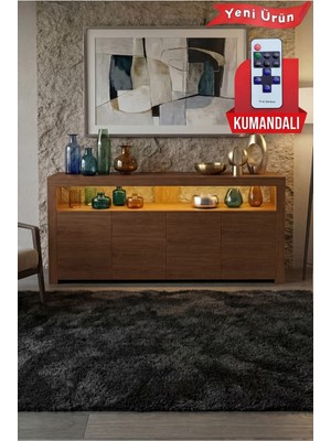 PlatinReyon Sur Ledli Tv Ünitesi 164 cm Beyaz