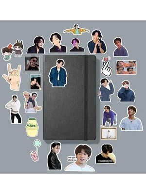 Ecosell Jungkook Kpop/bullet Journal Defter Çıkartma Ajanda Laptop Etiket