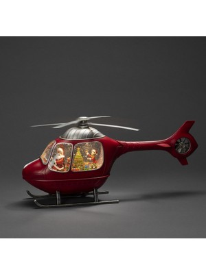 İlk El Grup Ieg™ Helikopter Tasarımlı Işıklı Müzikli Kar Küresi