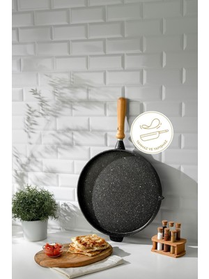 36 cm Alüminyum Döküm Gözleme Tava, Dayanıklı ve Şık Tasarım