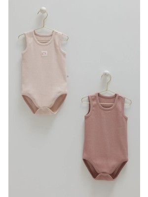 Caramell Basıc Kaşkorse Kolsuz Çıtçıtlı Kız Ikili Body  - Lila - 86-92 cm Lila