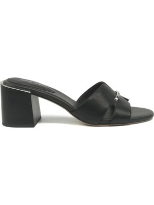 Nine West Elegan 6fx Siyah Kadın Topuklu Terlik