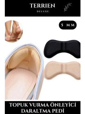 Deluxe Seri Ayakkabı Topuk Vurma Önleyici ve Daraltma Pedi 5mm Unisex Konforlu Destek Pratik Etkili