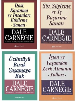 Domingo Yayınevi Dale Carnegie 4 Kitap Set - Dost Kazanma ve Insanları Etkileme Sanatı - Üzüntüyü Bırak Yaşamaya Bak - Işten ve Yaşamdan Zevk Almanın Yolları - Söz Söyleme ve Iş Başarma Sanat - (Kişisel Gelişim)