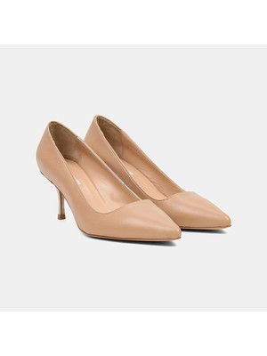Desa Kadın Ten Sivri Burunlu Deri Stiletto