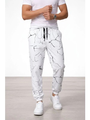 İlk El Grup Ieg™ Erkek Dijital Baskılı Eşofman Altı Üç Iplik Şardonlu Lastikli Paça Cepli Kalıp - Be