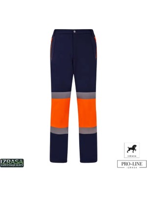 Izrasa ™ Softshell Reflektörlü Lacivert Pantolon Dizler Oxford
