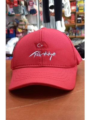 Çocuk Türkiye Bayrak Nakışlı Şapka