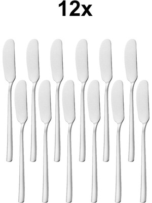 Paslanmaz Çelik 12 Parça Kahvaltı Bıçağı Seti, Silver Renk