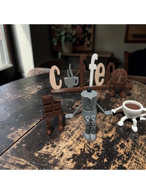3D Tasarım  Coffee Serisi – Dekoratif Figür Seti