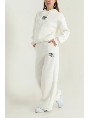 Ikili Takım Ekru Şardonlu Üç Ip