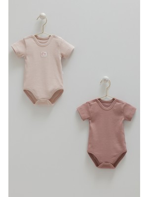 Caramell Basıc Kaşkorse Yarım Kol Body Ikili Baody - Lila - 56-62 cm Lila