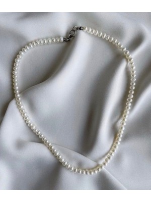 Taşmir 925 Ayar Gümüş Sertifikalı Rondela Kesim Inci Kolye