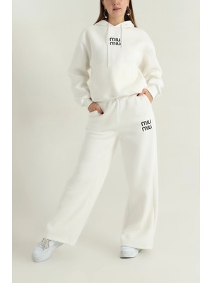 Ikili Takım Ekru Şardonlu Üç Ip