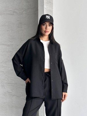 Ella Stylee Gömlek Pantolon Keten Ikili Takım