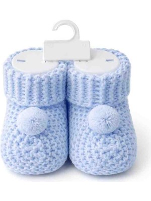 Tiasis Örme Ponponlu Bebek Patik>yenidogan