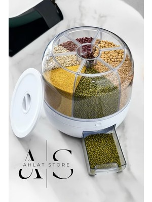 6 kg Kapasiteli Gıda ve Bakliyat Saklama Kabı, Mutfak Düzeni Için Organizer