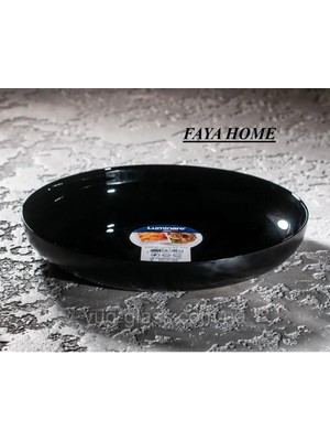 Faya Home Asiette Mezze Siyah Servis Tabağı 17 Cm, 3'lü Set