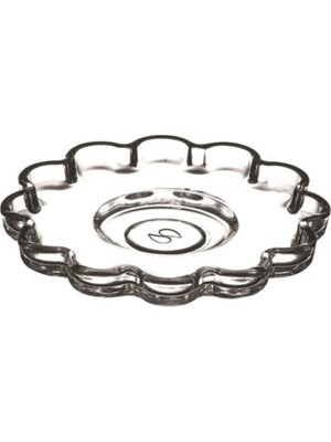 Şık Papatya Desenli Çay Tabağı Takımı 6'lı Set