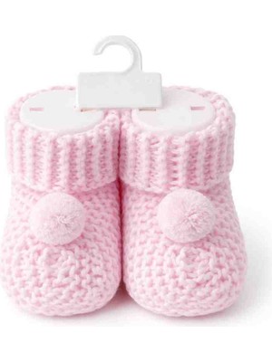 Tiasis Örme Ponponlu Bebek Patik>yenidogan