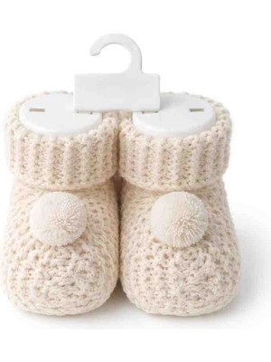 Tiasis Örme Ponponlu Bebek Patik>yenidogan