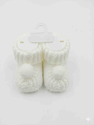 Tiasis Örme Ponponlu Bebek Patik>yenidogan