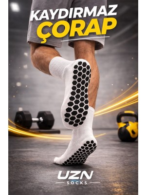 Uzn Socks Kaydırmaz Taban Spor Çorap – Unisex Performans Çorabı (1 Çift)