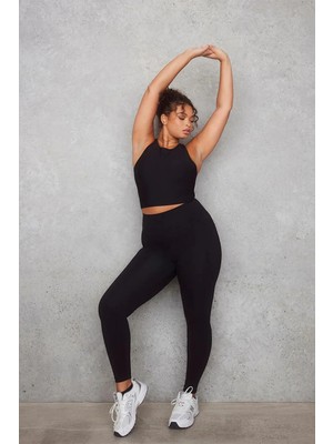 Tusebu Kadın Yüksek Bel Spor Tayt – Esnek, Ter Tutmayan, Toparlayıcı Siyah