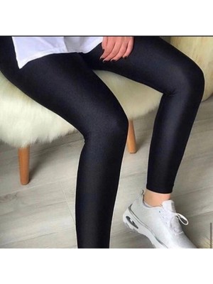 New Fashion Parlak Disco Tayt Yüksek Bel Toparlayıcı