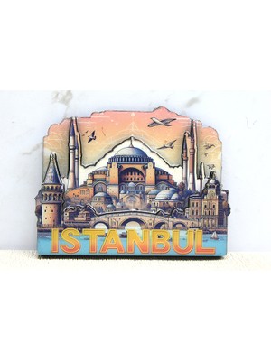 Değirmen Grup Ahşap Istanbul Temalı Magnet - Model 6
