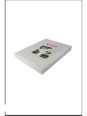 Beyaz Polietilen Kesim Tahtası - Et ve Meyve Için 40X25X2 cm