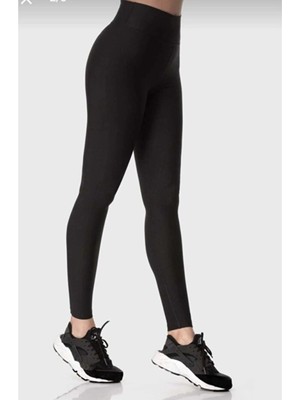 Tusebu Kadın Siyah Yüksek Bel Toparlayıcı Spor Tayt – Esnek Likralı, Konforlu