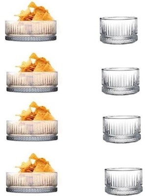 Şeffaf Cam Elysia 8'li Kase Seti, Şık ve Dayanıklı Mutfak Gereçleri