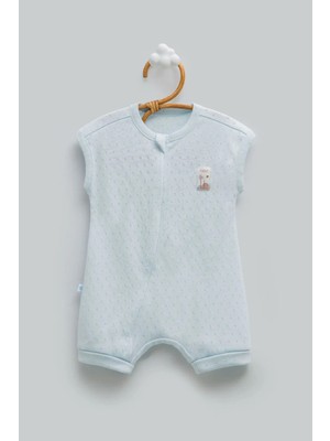 Caramell Hello Boy Fermuarlı Barbatöz - Mavi - 50-56 cm Mavi