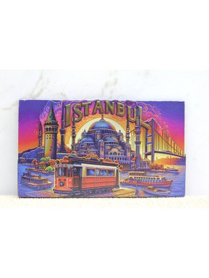 Değirmen Grup Ahşap Istanbul Temalı Magnet - Model 9