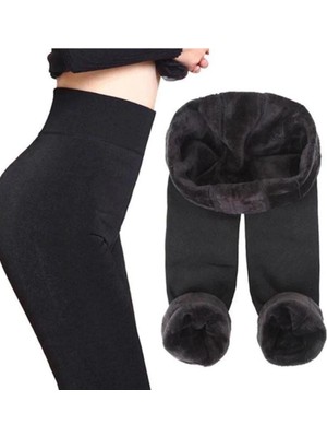 Içi Peluş Polar Kürklü Termal Kışlık Tayt Tekli Paket