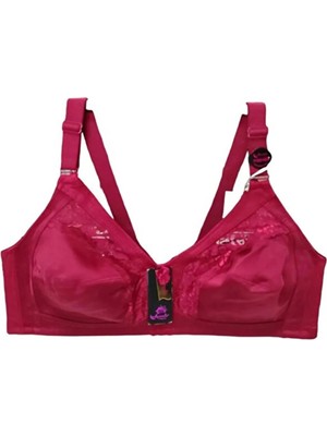 Tusebu Kadın Fuşya Dantelli Balen­siz Toparlayıcı Sütyen Ayarlanabilir Askılı