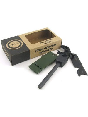 Derin Stok Survive Magnezyum Çubuğu Ateş Başlatıcı Çakmak Taşı