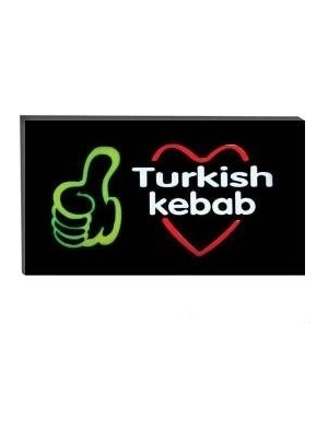 Derin Stok Işıklı Tak Çalıştır Hazır Tabela Turkish Kebap